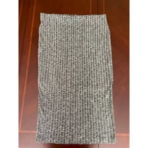 Bobeau Womens Large Knit Knee Length Skirt Gray Inner Lining Flaw See Photo
